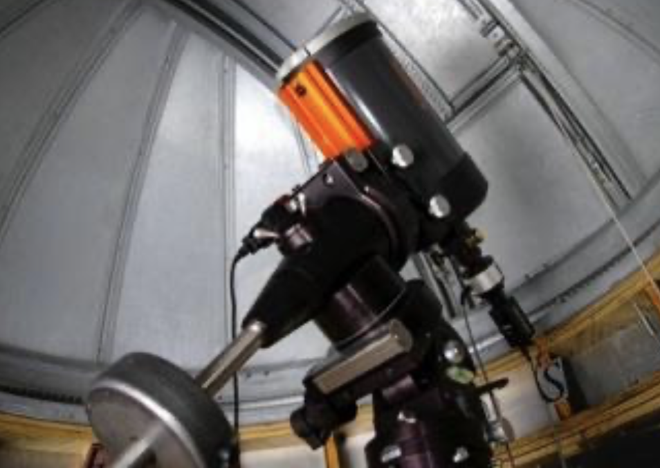 A photo of the Olsen telescope.